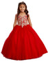 Girls Multi Color Off Shoulder Metallic Lace Tulle Pageant Dress 2-16 - SophiasStyle.com